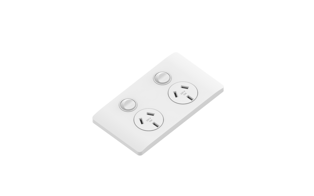 CMS 10 Amp Double Pole Autoswitch Socket Black Outlet - Jol10Bk / 500-04311